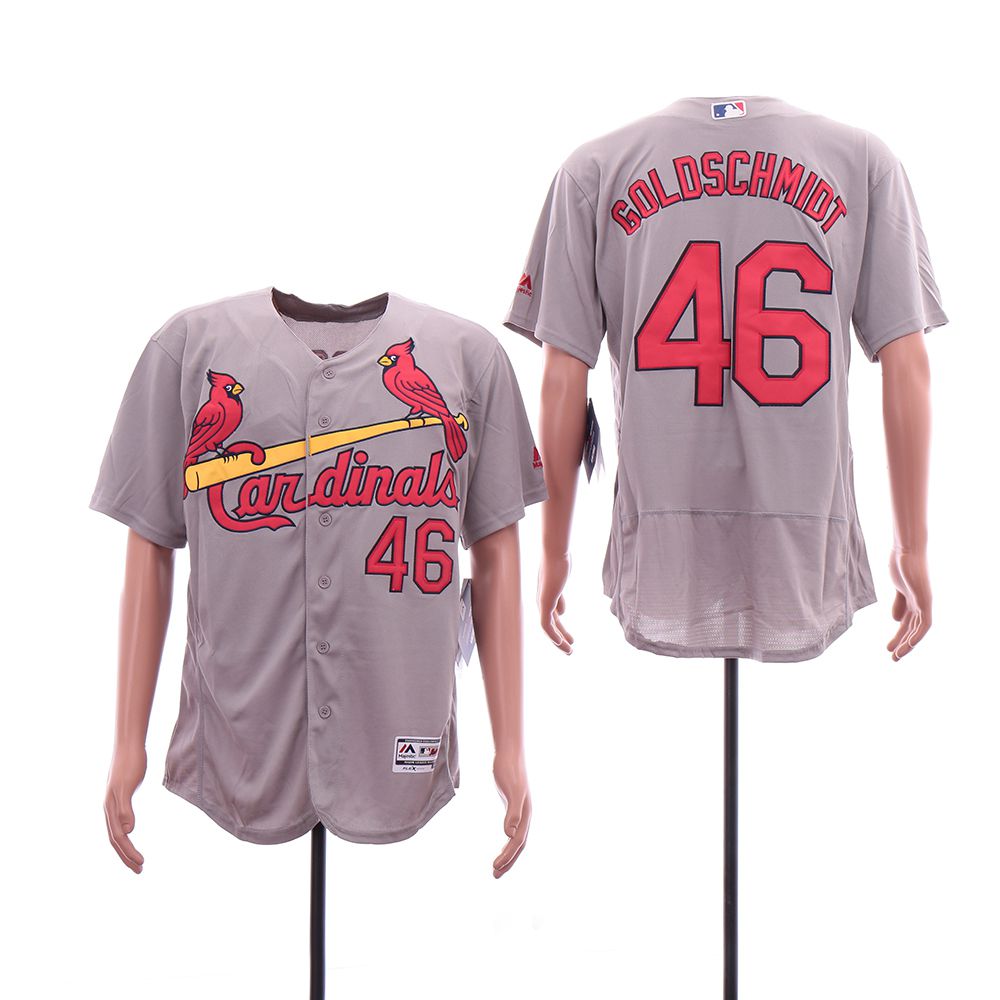Men St.Louis Cardinals #46 Goloschmidt Grey Elite MLB Jerseys->st.louis cardinals->MLB Jersey